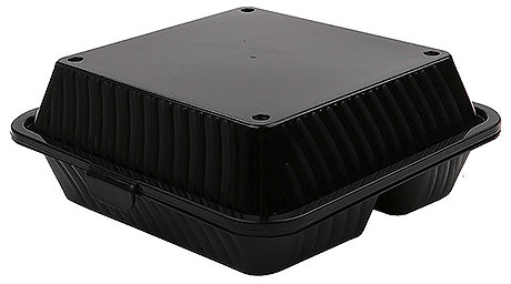 1107/238 Re-usable Container, 3 compartments, high lid