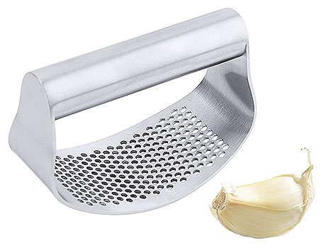 Cradle garlic press